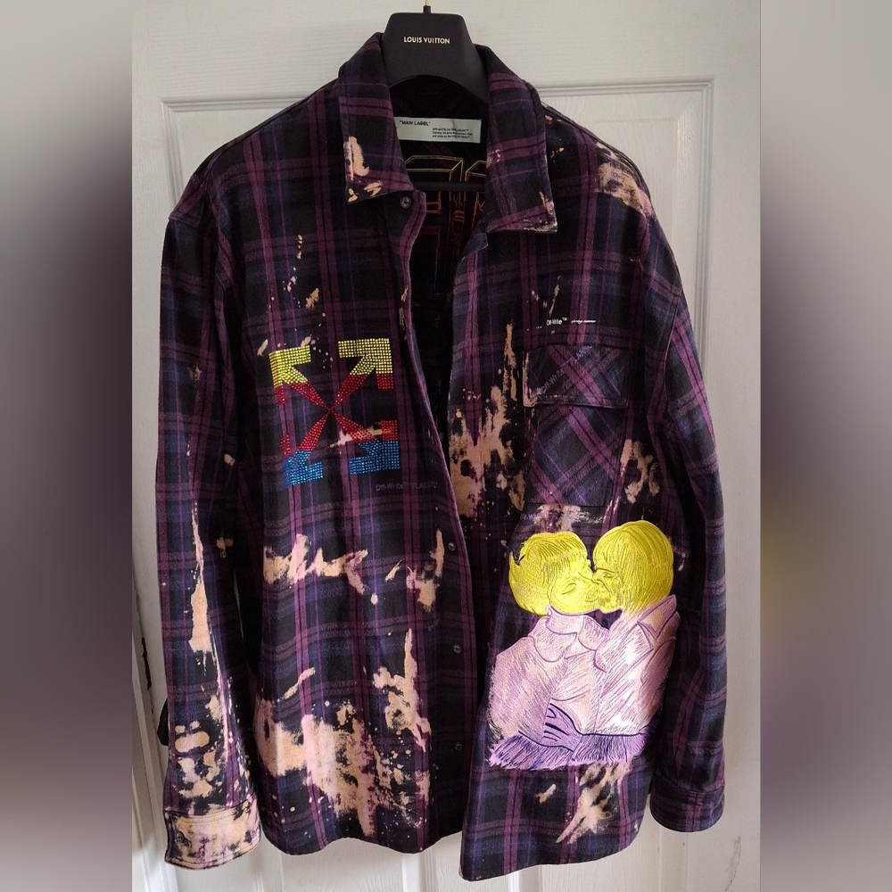 OFF WHITE FLANNEL CHECK SHIRT
